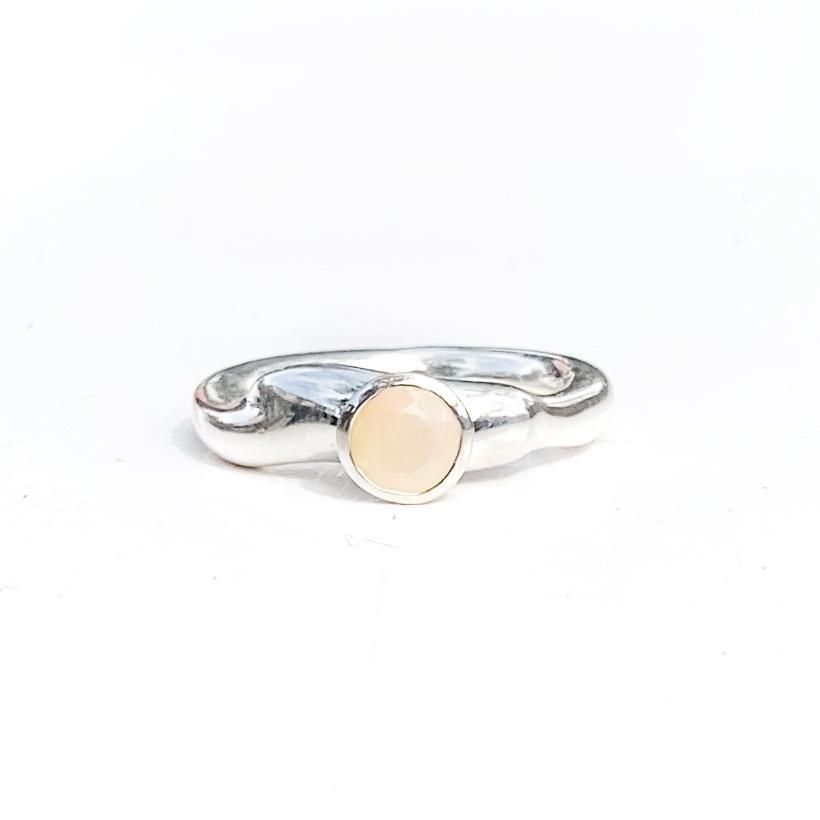 Living Ring White Crystal Opal UbyKate