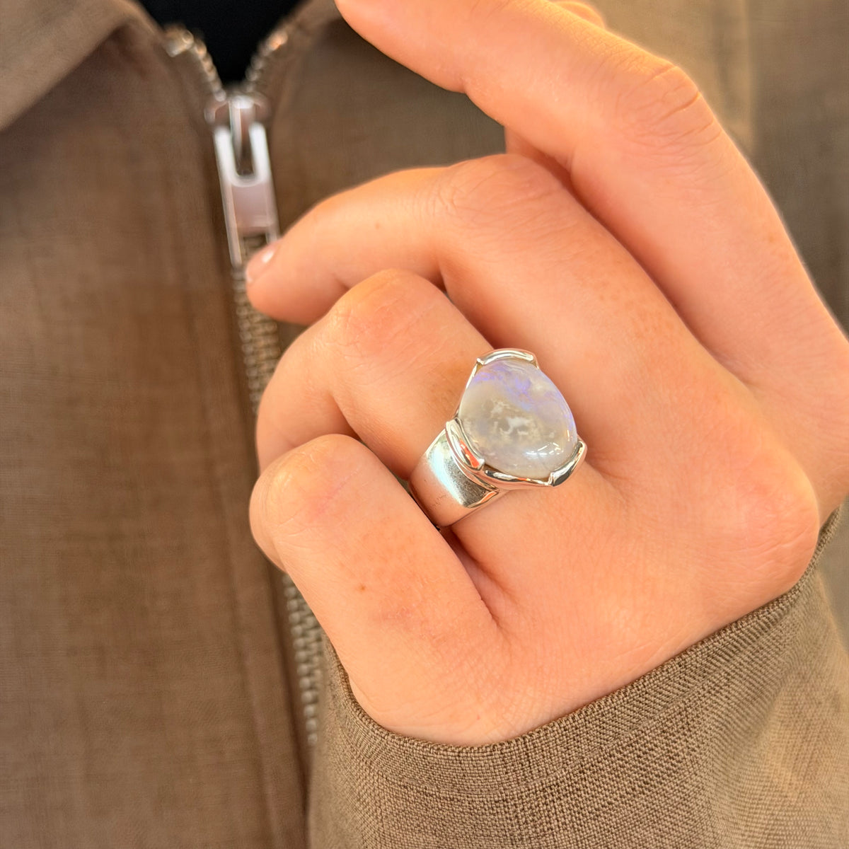 ONE OF ONE | Original Tri-Cut Opal Ring - Sterling Silver - Size O