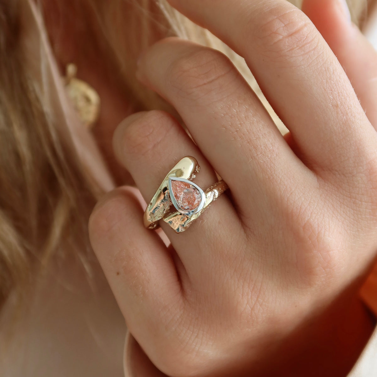 ONE OF ONE | Pink Diamond Living Vine Ring | Size P