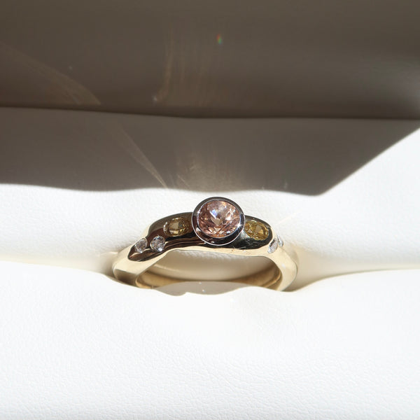 ONE OF ONE | Pink Morganite Gold Living Ring
