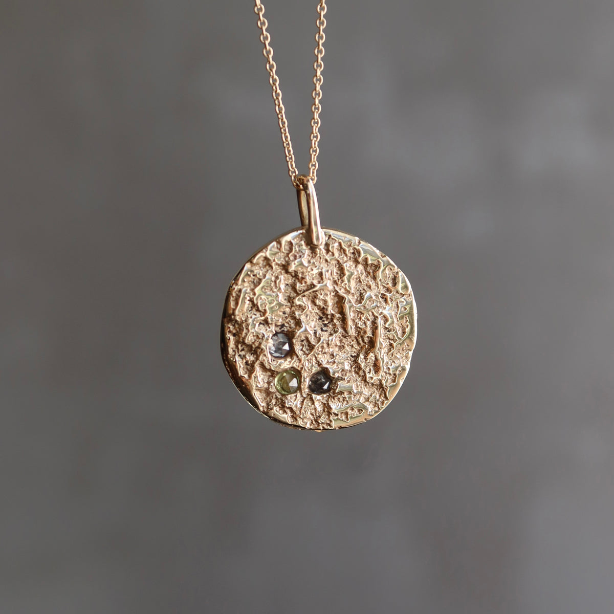 ONE OF ONE | Sandcast Pendant | 9ct Yellow Gold