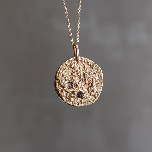 ONE OF ONE | Sandcast Pendant | 9ct Yellow Gold