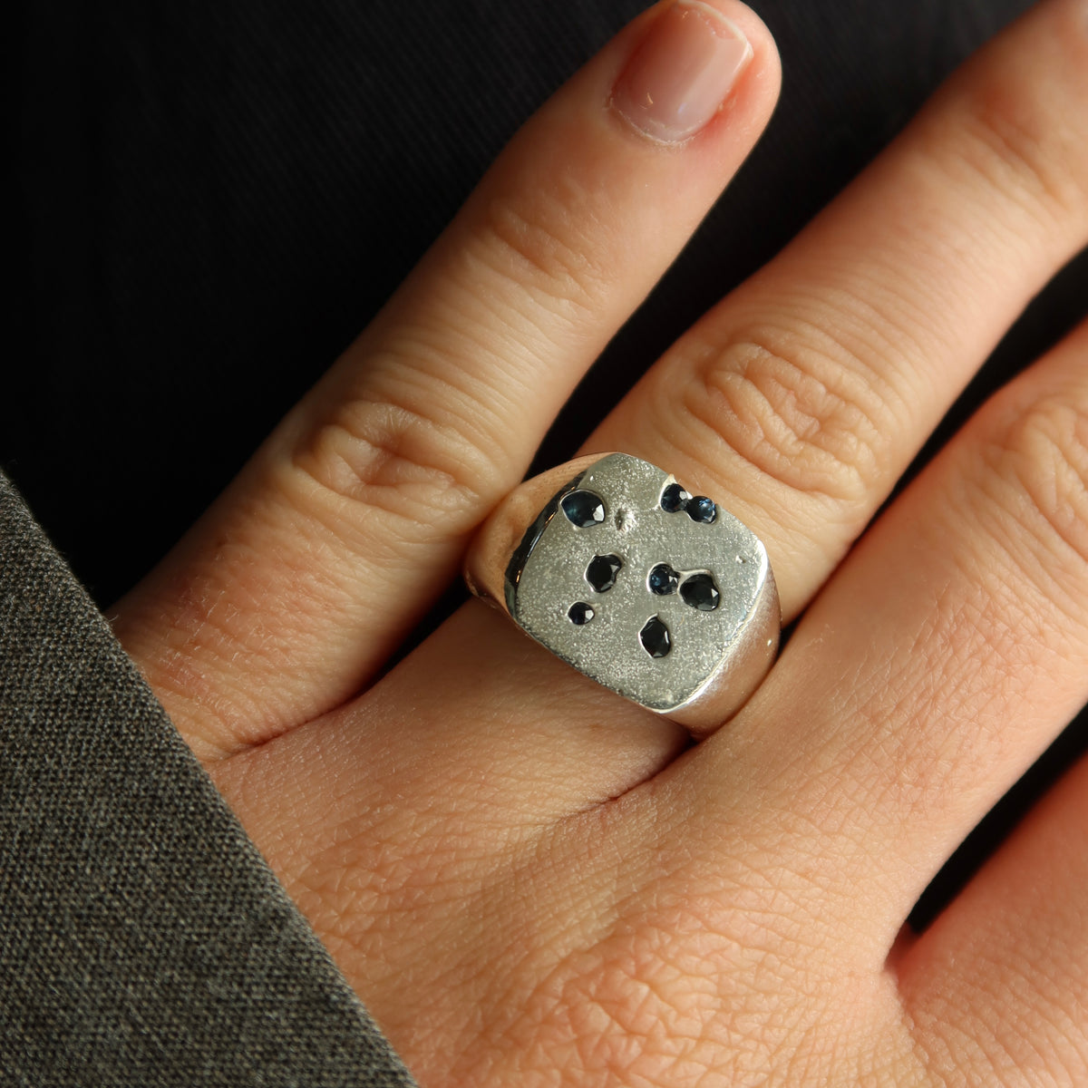 ONE OF ONE | Sandcast Square Signet Ring No. 01 | Size O