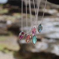 ONE-OFF | FLOAT™️ Marquise Cut Pendant - Sterling Silver & Sunset