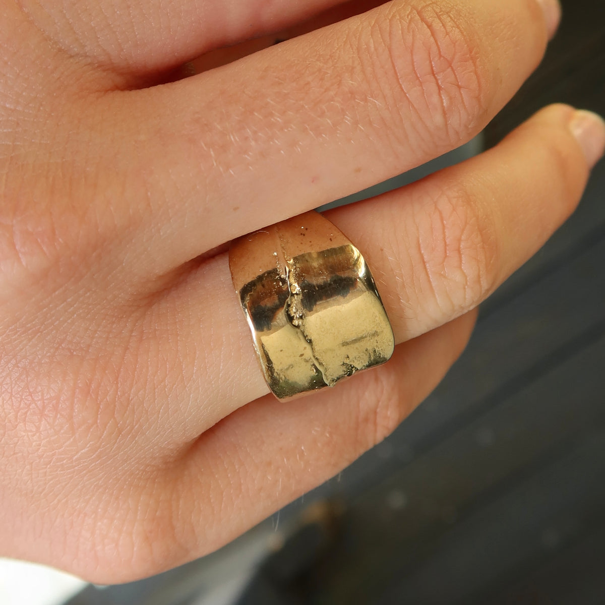 ONE-OFF | Wearloom Lava Ring - Yellow Gold Size Q