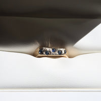 ONE-OFF | Yellow Gold Sapphire Sandcast Gen U Ring - Size L
