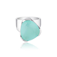 Original Tri-Cut Gemstone Ring - Sterling Silver / Aquamarine