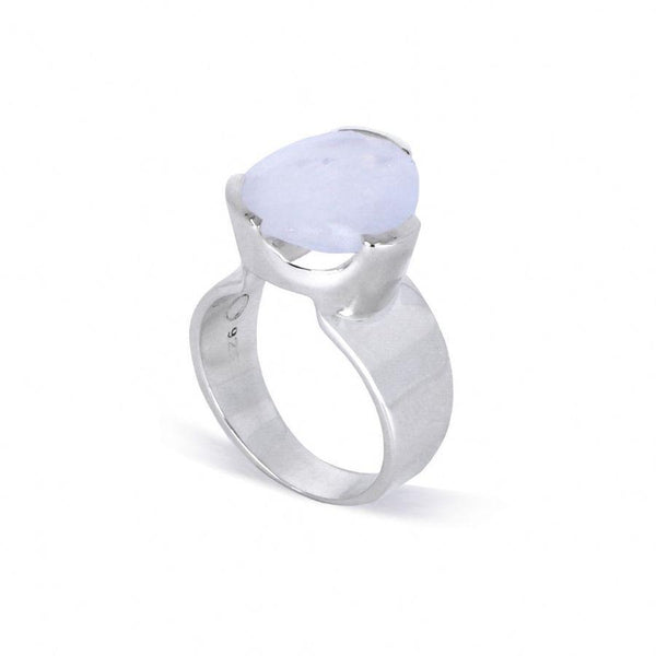 Original Tri-Cut Gemstone Ring - Sterling Silver / Limited Edition Rainbow Moonstone
