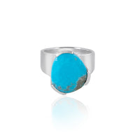 Original Tri-Cut Gemstone Ring - Sterling Silver / Turquoise