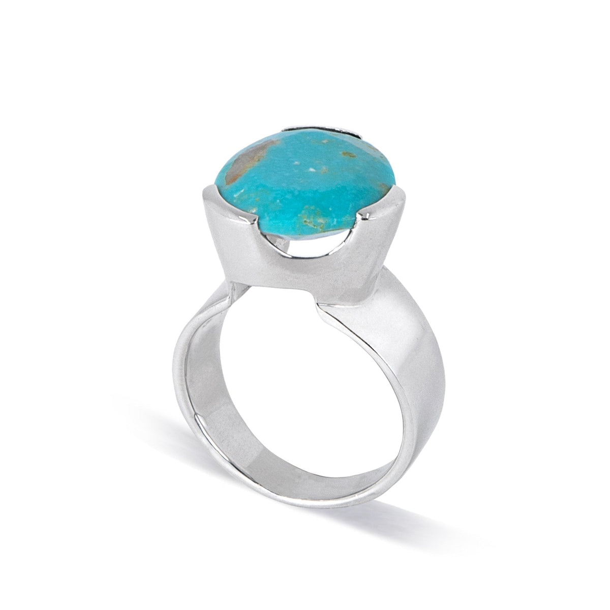 Original Tri-Cut Gemstone Ring - Sterling Silver / Turquoise