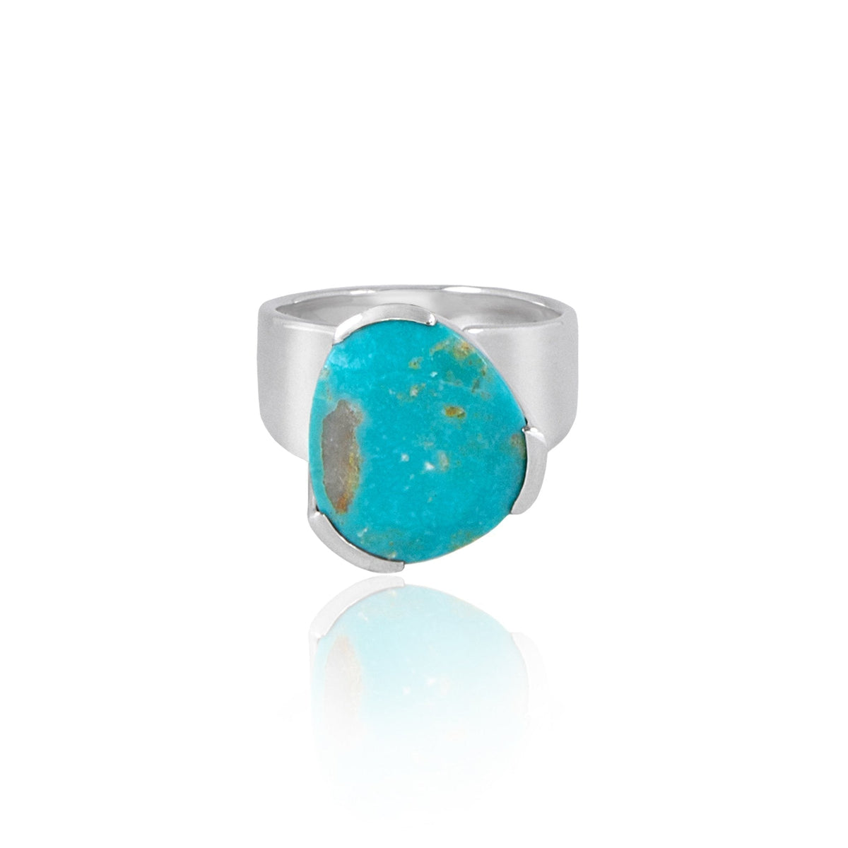 Original Tri-Cut Gemstone Ring - Sterling Silver / Turquoise