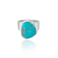 Original Tri-Cut Gemstone Ring - Sterling Silver / Turquoise