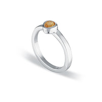 Petite Tri-Cut Stacker Ring - Citrine