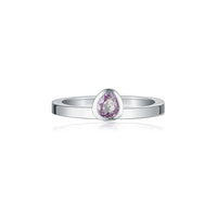 Petite Tri-Cut Stacker Ring - Purple Amethyst