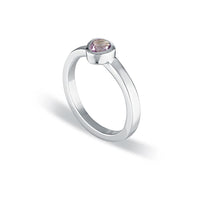 Petite Tri-Cut Stacker Ring - Purple Amethyst