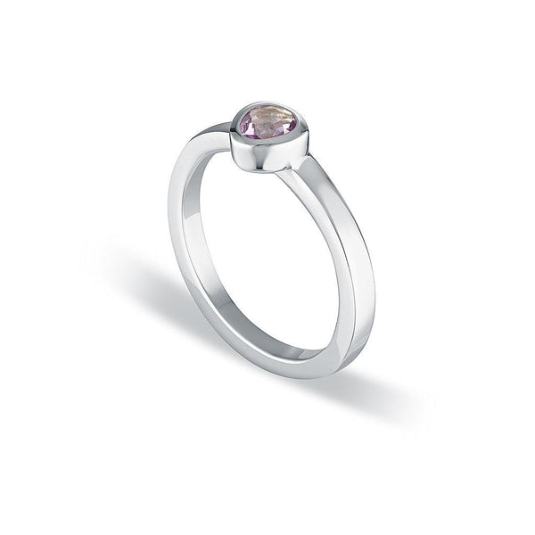 Petite Tri-Cut Stacker Ring - Purple Amethyst