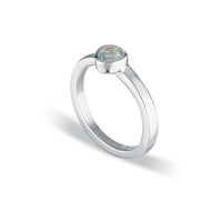 Petite Tri-Cut Stacker Ring - Sky Blue Topaz