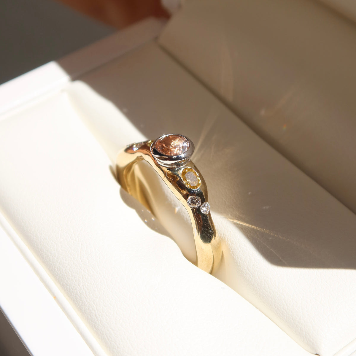Pink Morganite Gold Living Ring | One of One | Size O