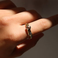 Pink Morganite Gold Living Ring | One of One | Size O