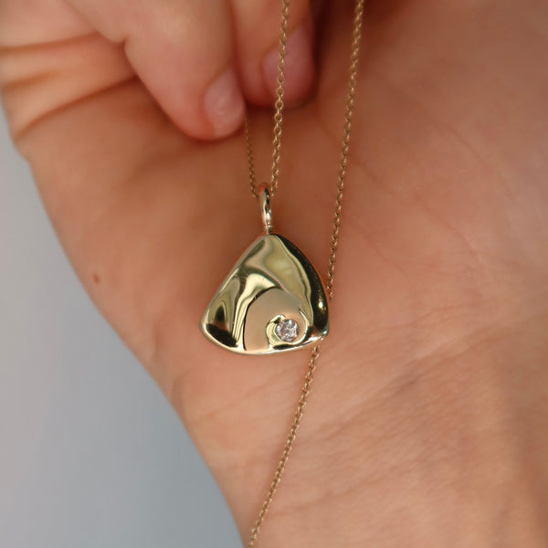 SAMPLE | Gold Liquid Diamond Pendant