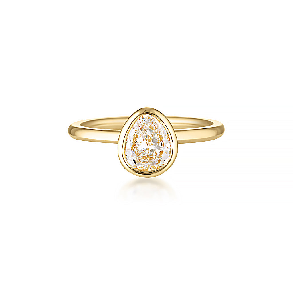SAMPLE | Tri-Cut Diamond Ring 1 carat - Yellow Gold