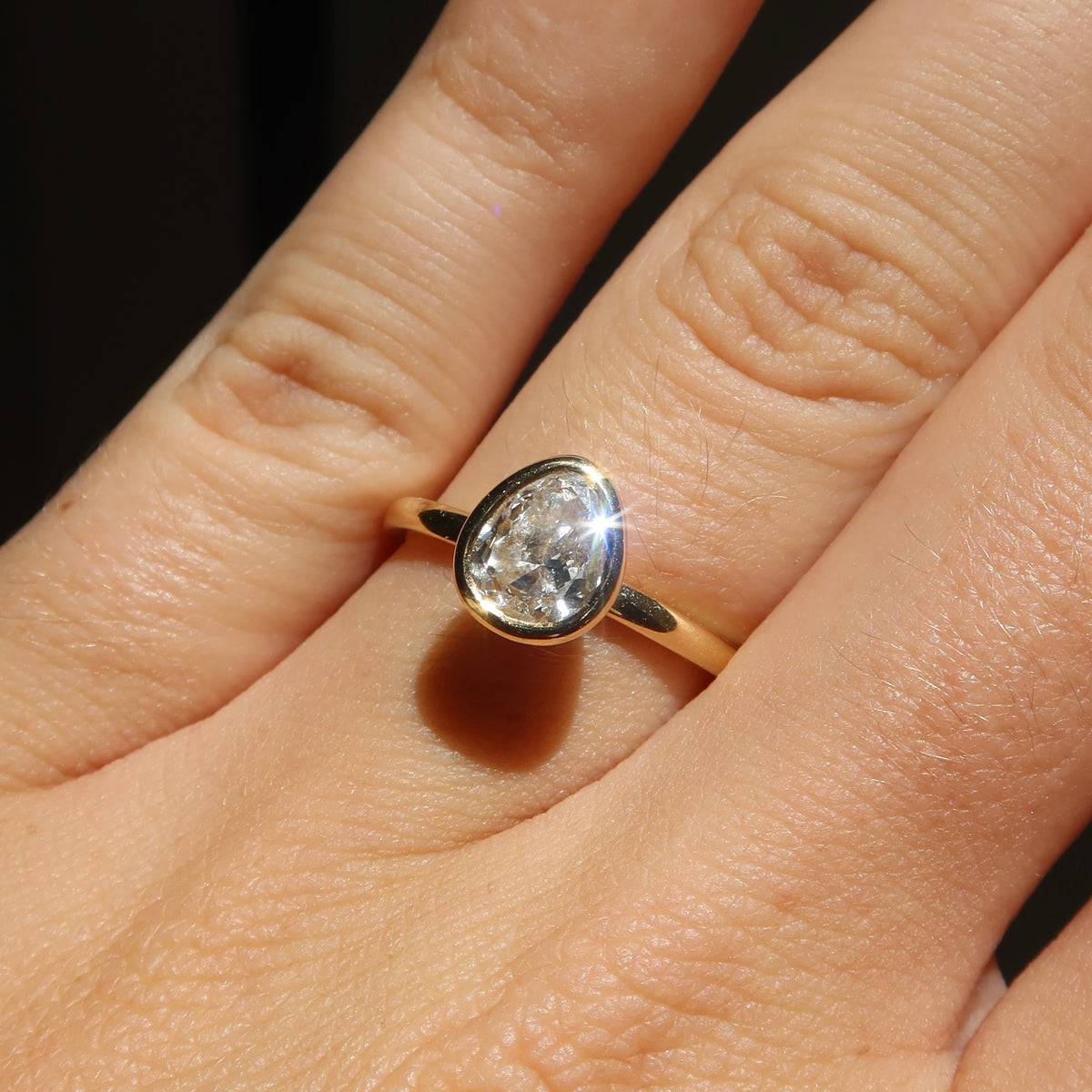 SAMPLE | Tri-Cut Diamond Ring 1 carat - Yellow Gold