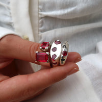 Sandcast Gemstone Living Ring | Mixed Gemstone