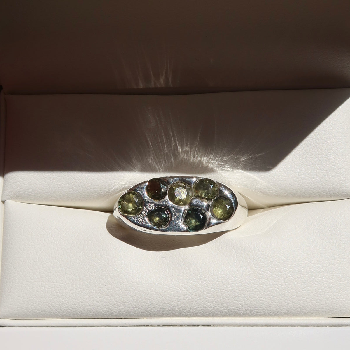 Sandcast Gemstone Signet Ring | Sapphires