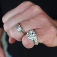 Sandcast Signet Ring | Sterling Silver | Made To Order