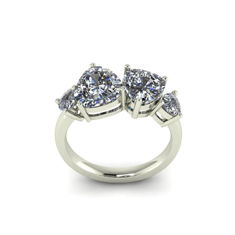 THE ROW- Tri Cut Diamond Ring- Four carats- White Gold