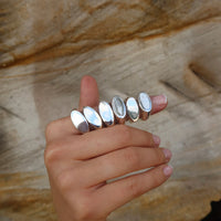 The Chunky Oval Signet Ring - Sterling Silver