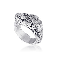 The Flame Sterling Silver Sandcast Ring | Elemental Collection | Made To Order