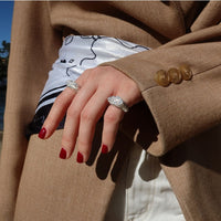 The Flame Sterling Silver Sandcast Ring | Elemental Collection | Made To Order