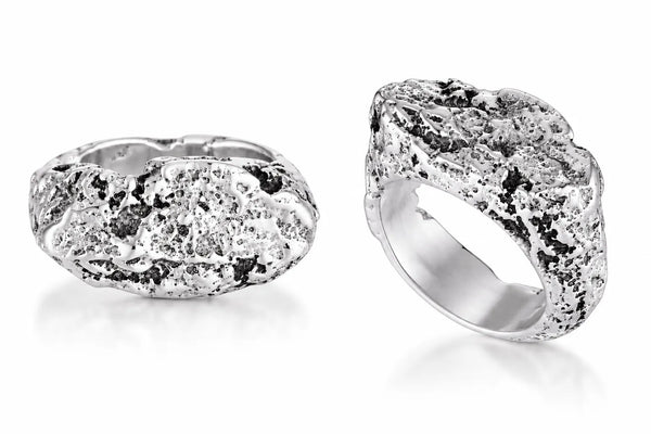 The Flame Sterling Silver Sandcast Ring | Elemental Collection | Made To Order