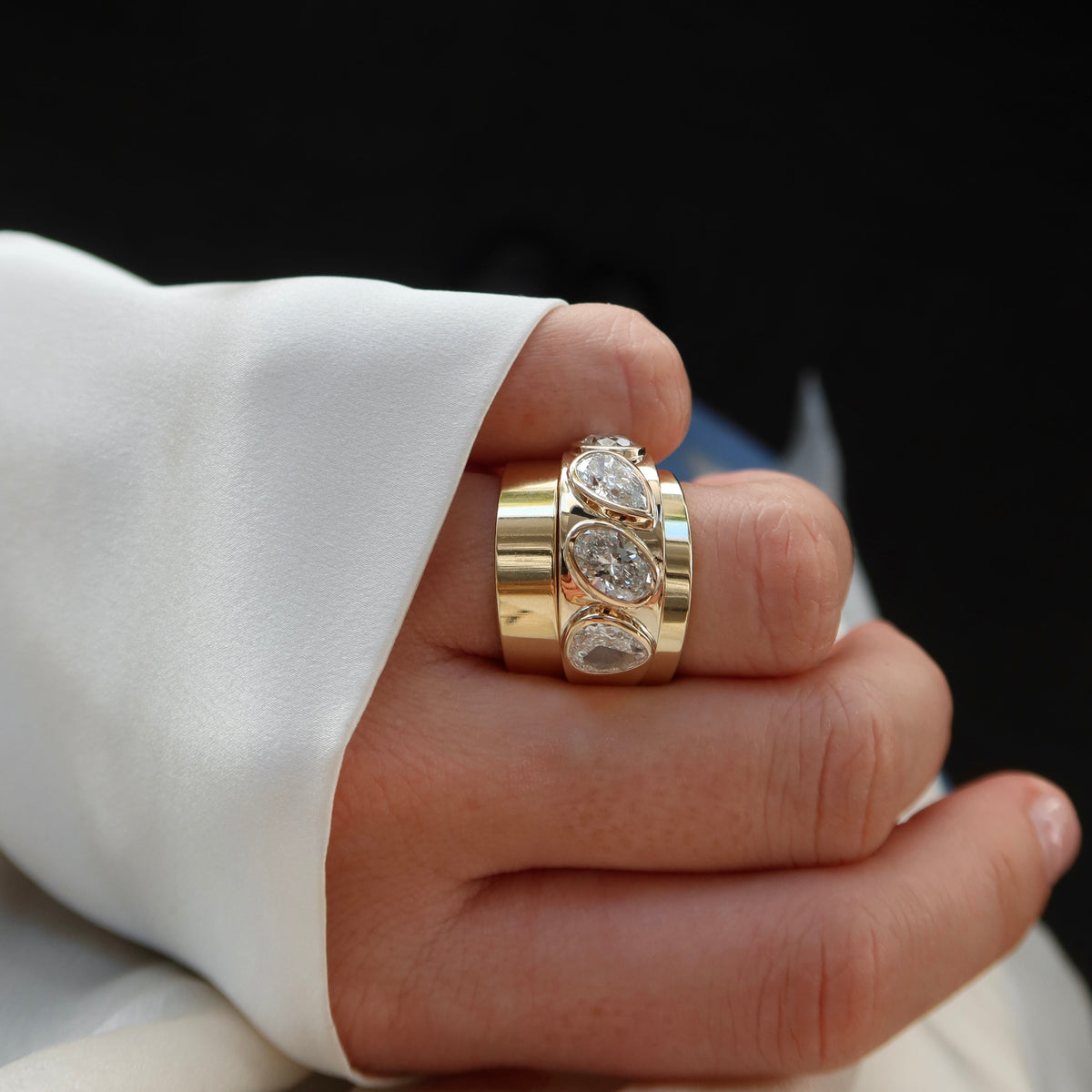The Keystone Diamond Ring - Rose Gold