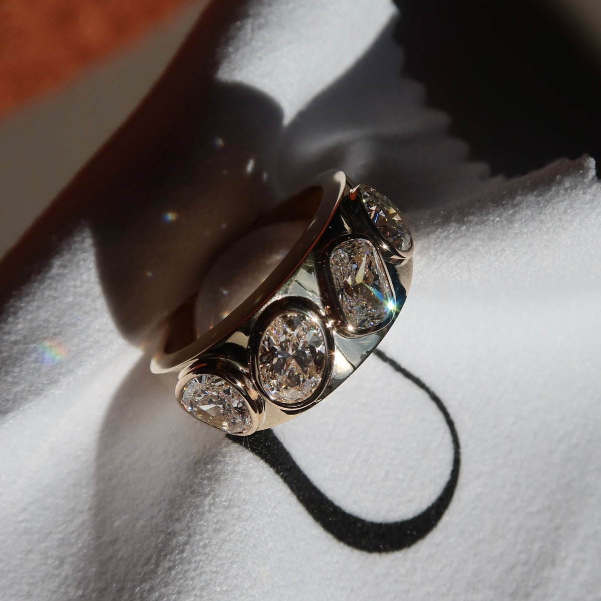 The Keystone Diamond Ring - Yellow Gold