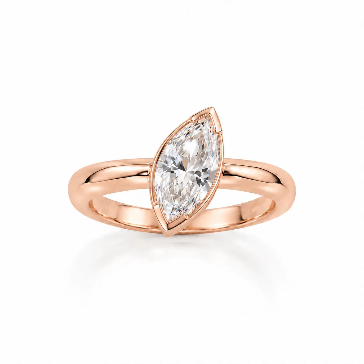 The Pinky Promise Marquise Ring - Rose Gold