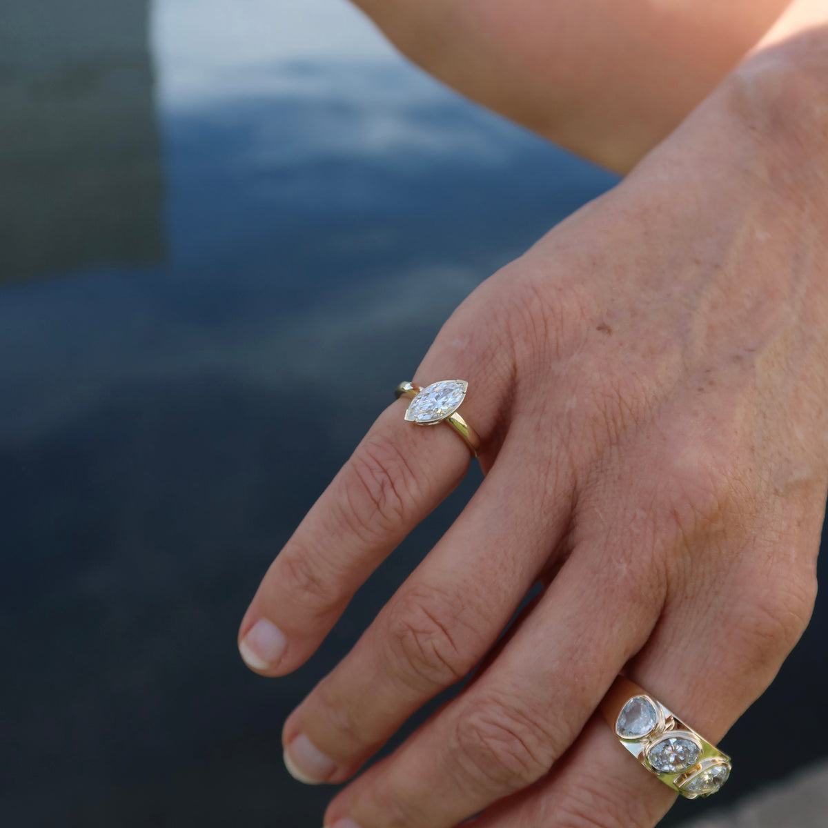 The Pinky Promise Marquise Ring - White Gold