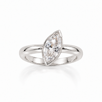 The Pinky Promise Marquise Ring - White Gold