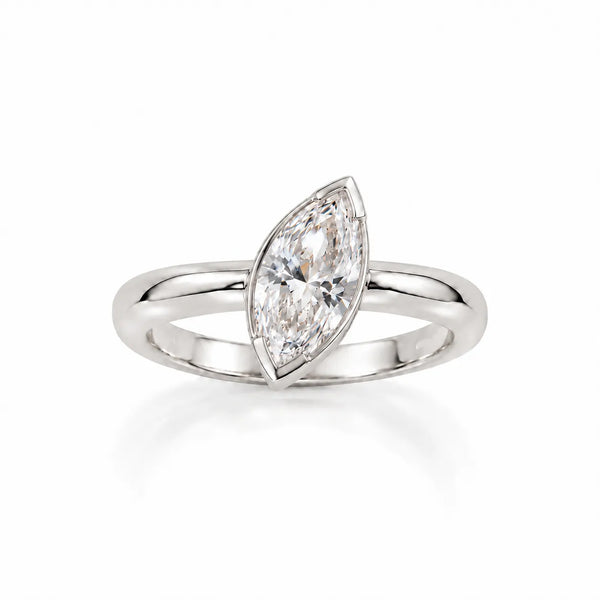 The Pinky Promise Marquise Ring - White Gold