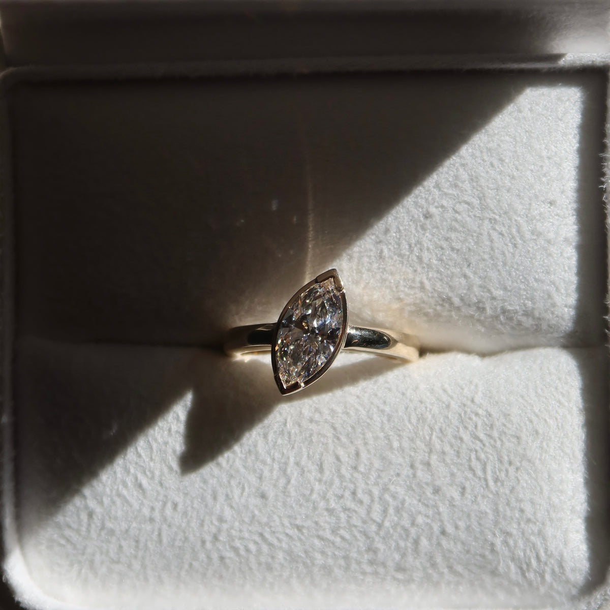 The Pinky Promise Marquise Ring - Yellow Gold