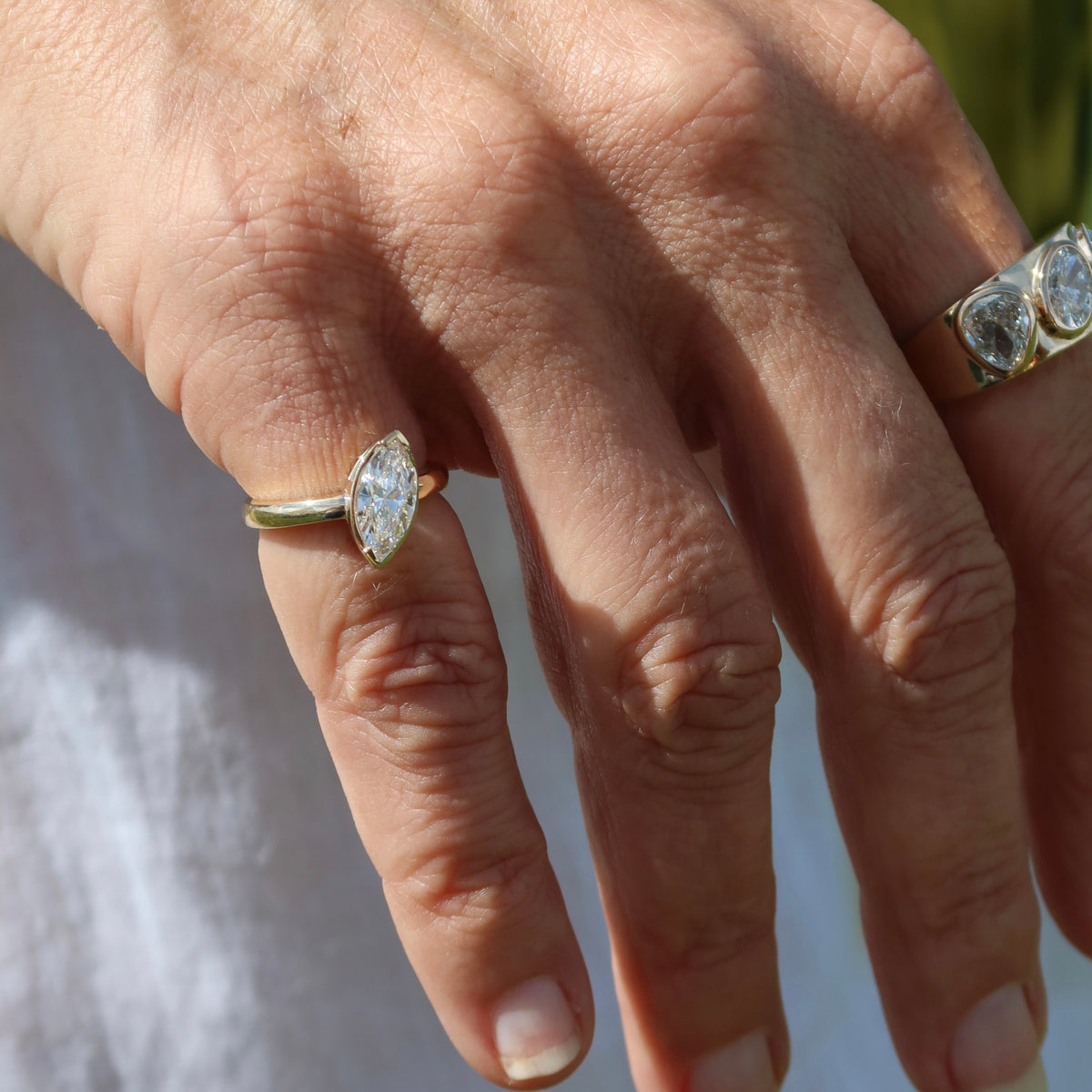The Pinky Promise Marquise Ring - Yellow Gold