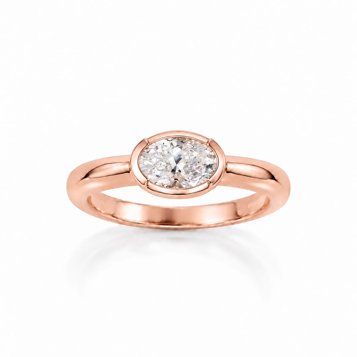 The Pinky Promise Oval Ring - Rose Gold