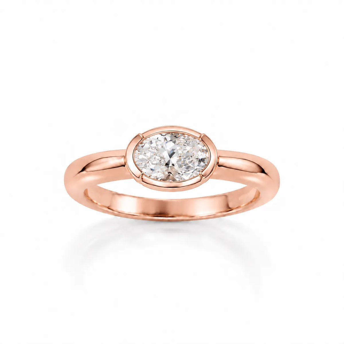 The Pinky Promise Oval Ring - Rose Gold