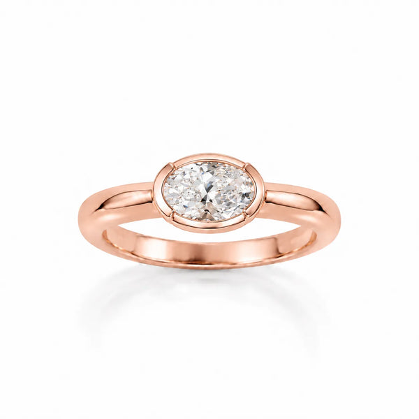 The Pinky Promise Oval Ring - Rose Gold