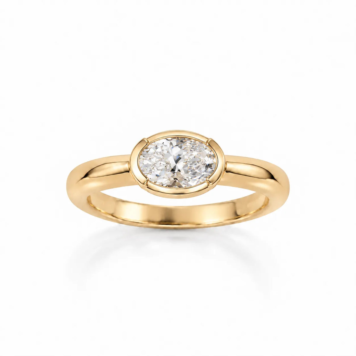 The Pinky Promise Oval Ring - Yellow Gold