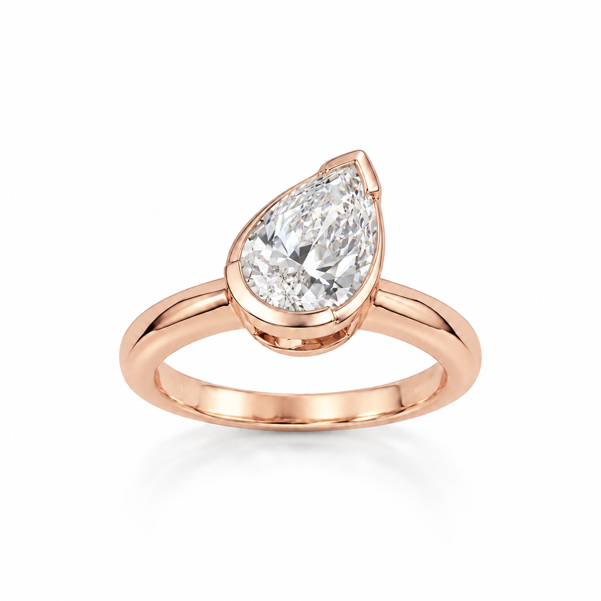 The Pinky Promise Pear Ring - Rose Gold