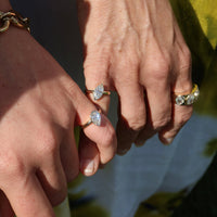 The Pinky Promise Pear Ring - White Gold