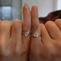 The Pinky Promise Pear Ring - White Gold