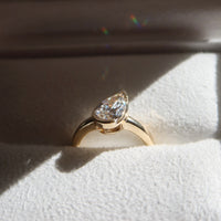 The Pinky Promise Pear Ring - Yellow Gold